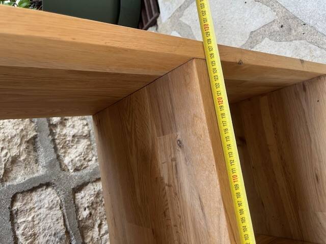 Solid wood staircase shelf