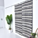 Tapis Kilim bleu marine et beige