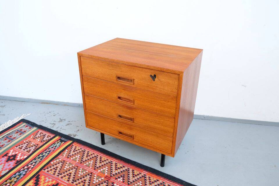 Vintage retro teak chest of drawers, 60s-70s style, 50s.