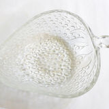 Strawberry salad in colorless glass