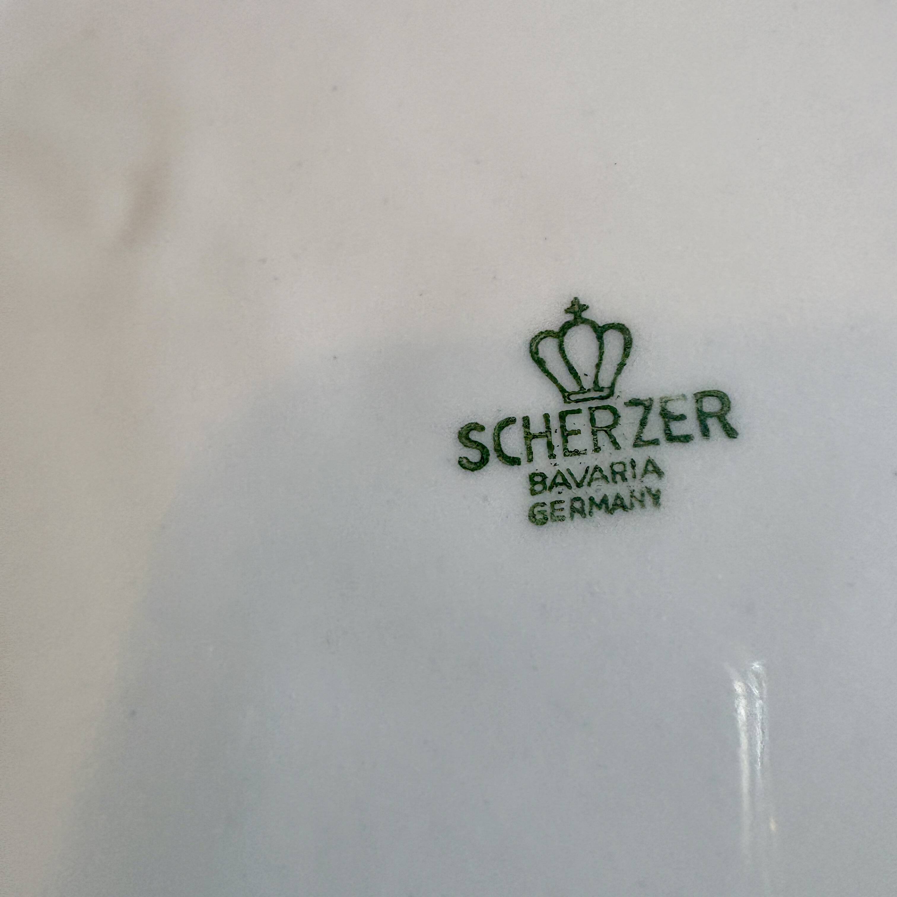 Set of 10 vintage dinner plates, Scherzer Bavaria