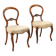 Antique walnut chairs with upholstered seats, Italy, mid-19th century.