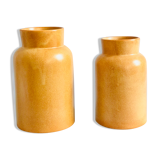 Pair of sandstone pots