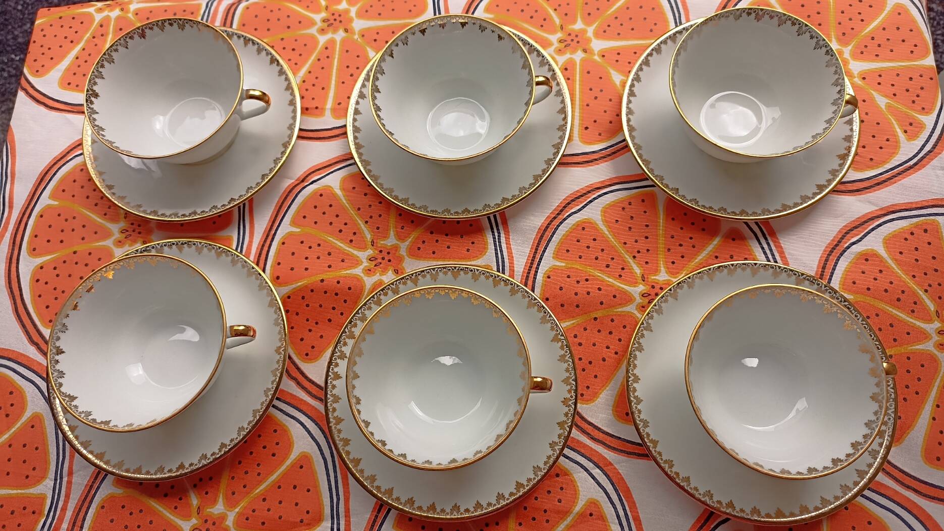 set of 6 Malbec and Treillard Frères cups from the 1950s