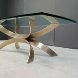 Vintage brass coffee table, 1970s