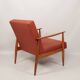 Scandinavian armchair in terracotta wool, 1970