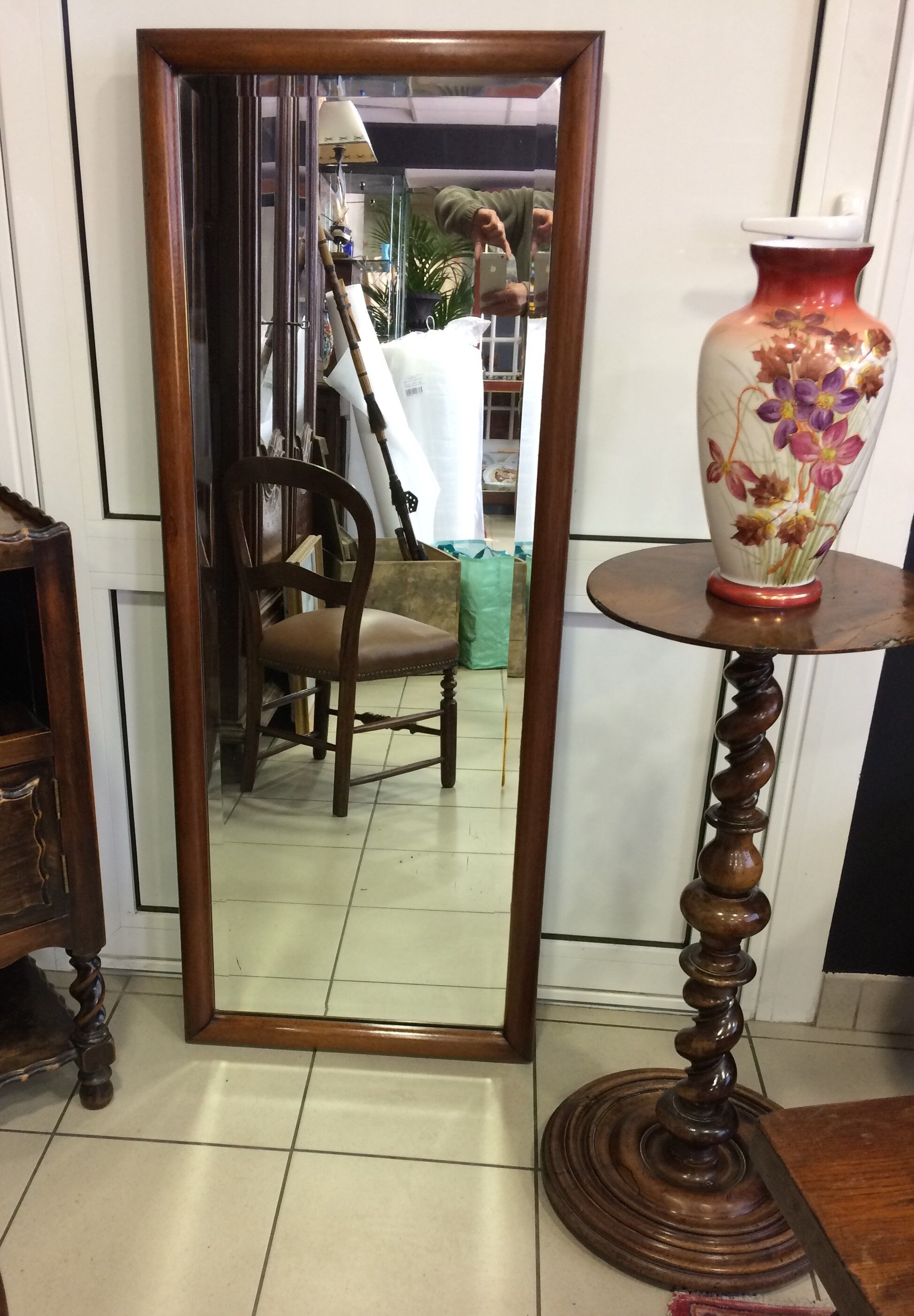 Beveled mirror 124x48cm