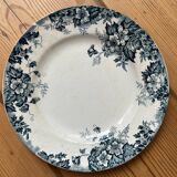 Set of 3 old flat plates Terre de Fer