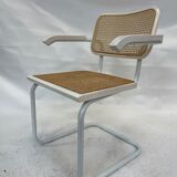 Cesca Chair model with armrest in white