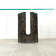 Vintage black marble console table by Cattelan Italy, 1980s
