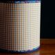 Cylindrical lampshade gingham fabric and liberty