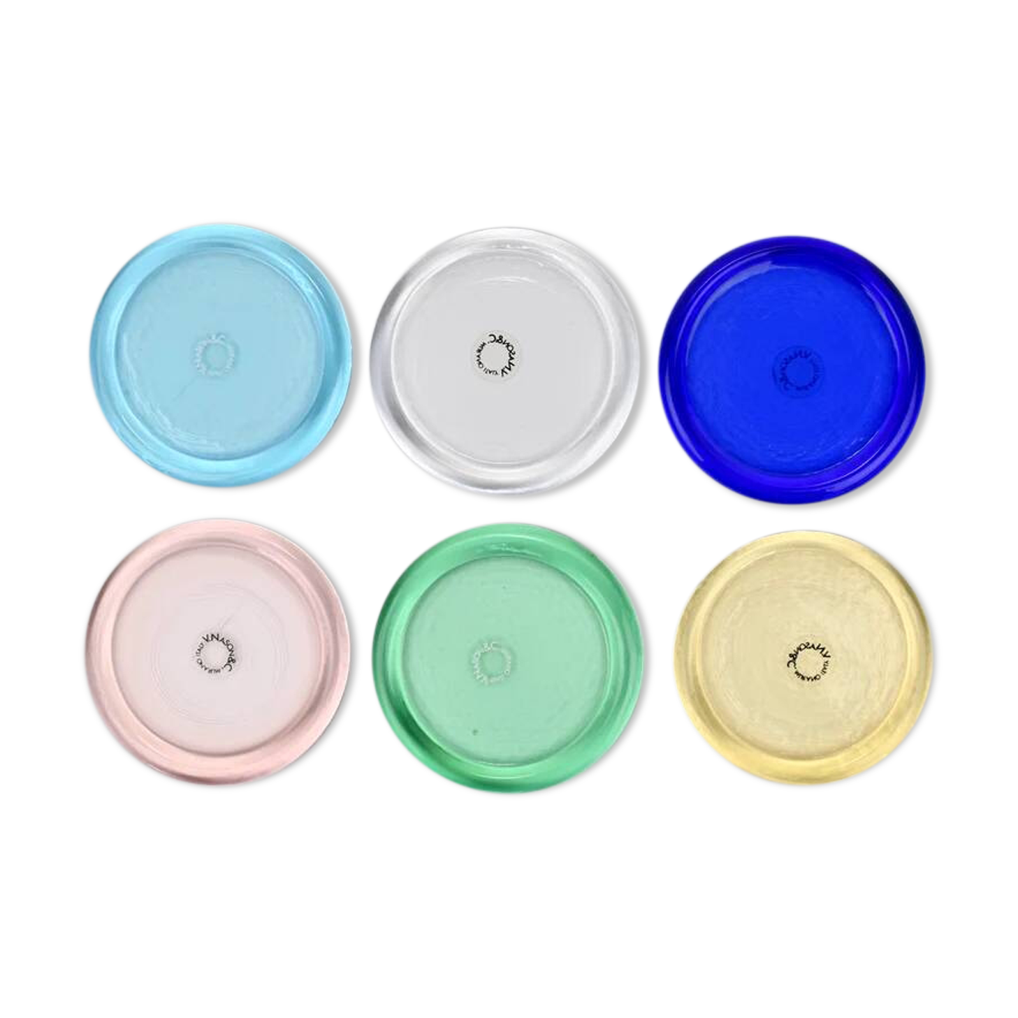 Vintage Murano Glass Coasters by V. Nason & C.