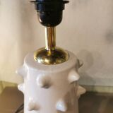 Moroccan white ceramic spiked lamp base