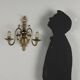 Pair of antique wall sconces in 20th-century Baroque style.