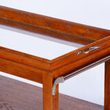 Restored ArtDeco Walnut Trolley, Revived Polish, France, 1920s