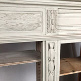 Old pharmacy furniture in grey lacquered oak, NINETEENTH