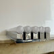 Suite of 5 modernist Perzel, chrome and neon wall lamps, Art deco 1930
