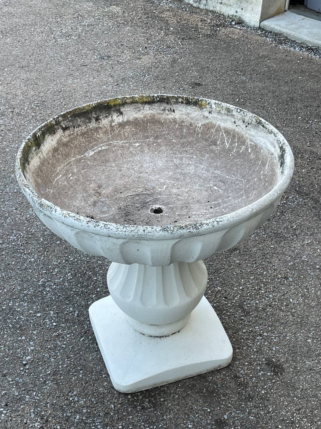 Jardinière coupe à fleurs pot ancien en pierre