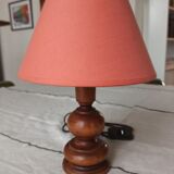 Turned wooden table lamp