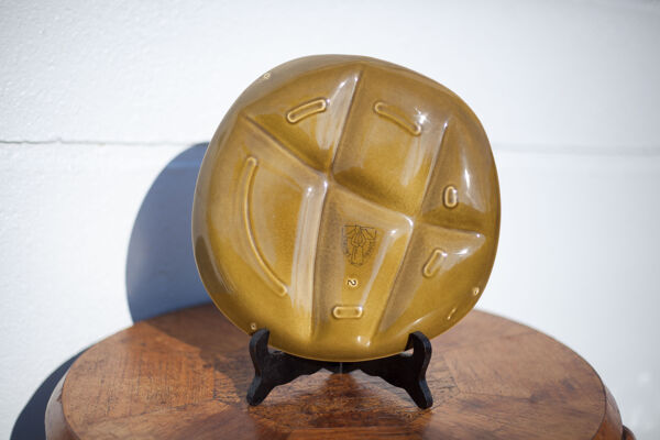 Service assiette à compartiment céramique Salins France X 11, assiette à fromages ,assiette verte