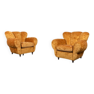 Pair of lounge chairs from Arredementi Borsani, 1940’s Italy