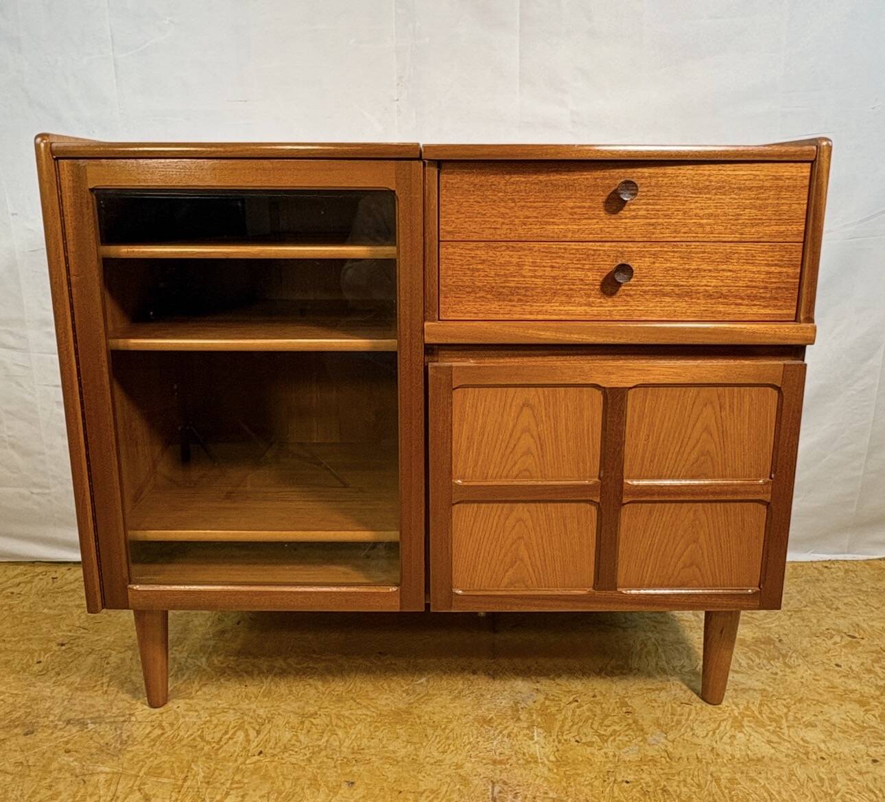 Mid Century Retro Teak Music Cabinet by Nathan Circa 1960 Record cabinet