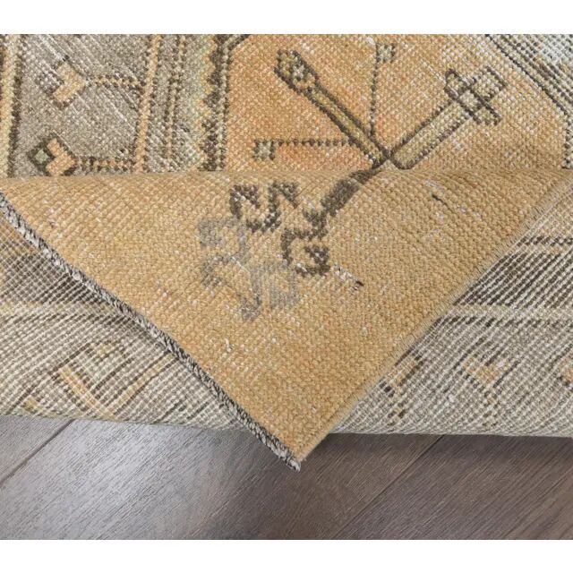 1970s Turkish Oushak Wool Runner Rug 78x319