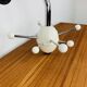 Sputnik wall coat rack, white and chrome, vintage