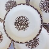 5 assiettes dessert de Sarreguemines modèle Argonne
