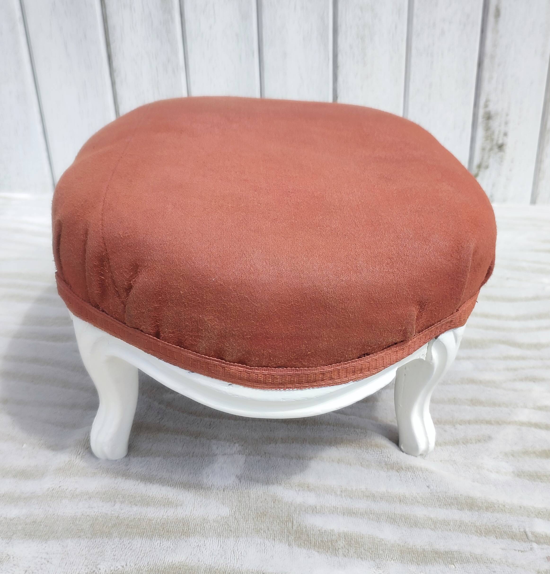 Renovated 19th century wooden footrest