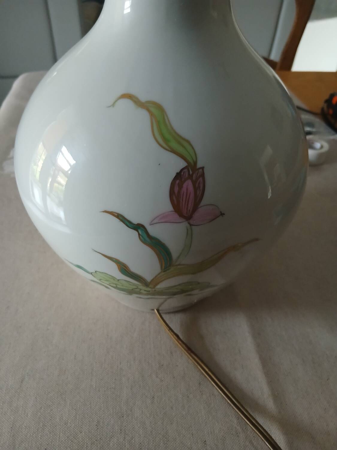 Lamp base porcelain from Rodez