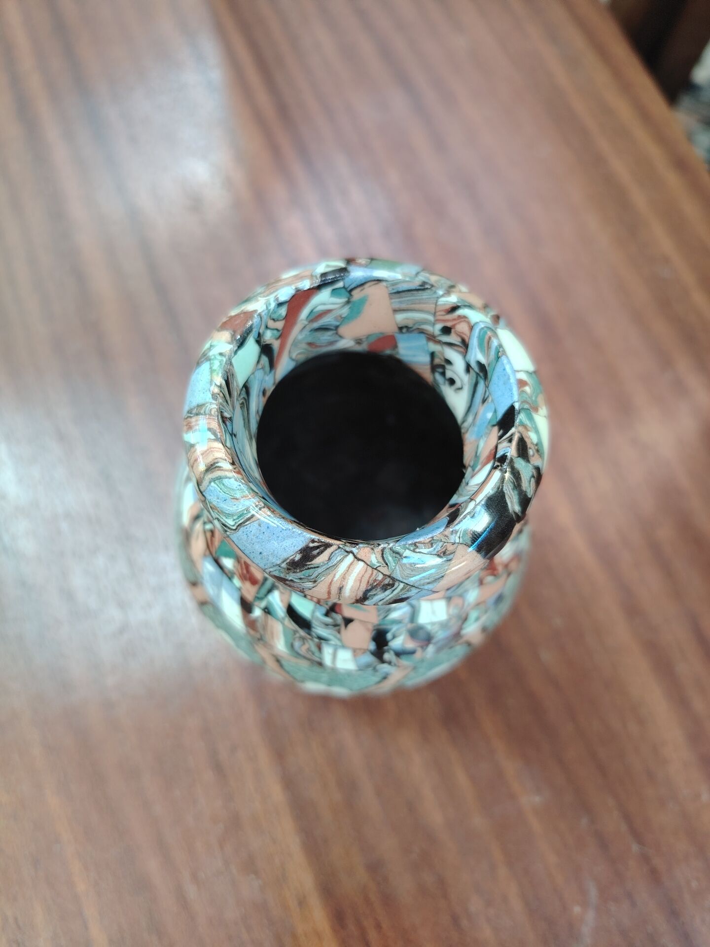Small round ceramic art vase Valauris