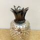 Vintage glass pineapple bonbonnière with eglomisé.