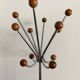 Portemanteau en chrome et bois, années 60-70