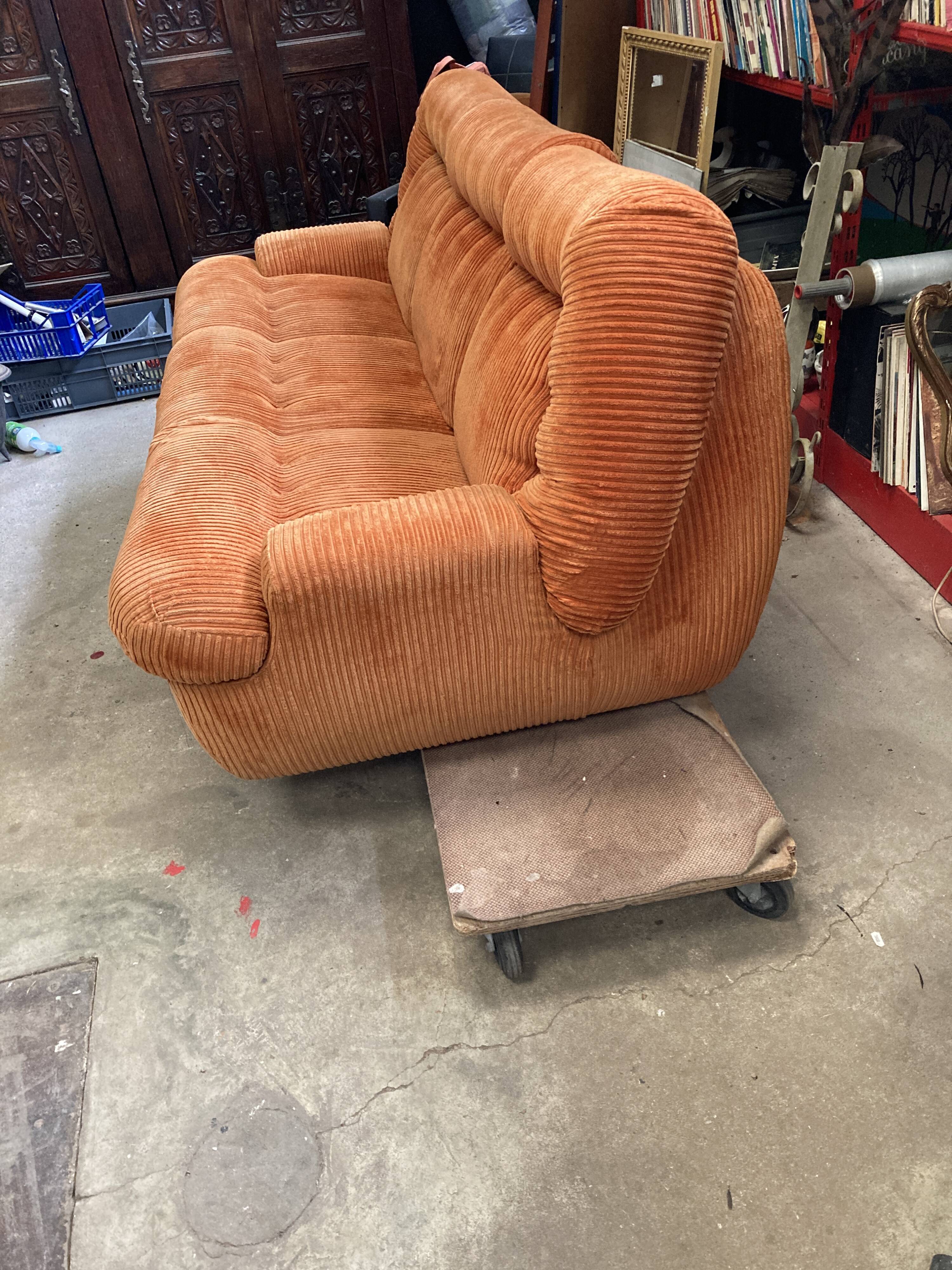 Vintage orange sofa bed