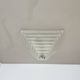 Cubic satin white glass wall light by glashütte limburg attrib., germany 1980s