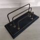 Vintage stitched leather mail holder