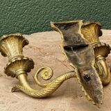 Paire d'appliques en bronze d'époque Empire