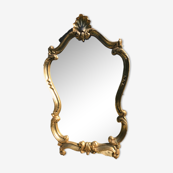 Golden mirror 32x78cm