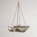 Mid Century Hanging Planter in Concrete with Chains by Willy Guhl, 1950s