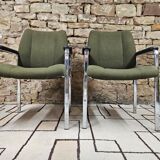 Pair of vintage office meeting chairs