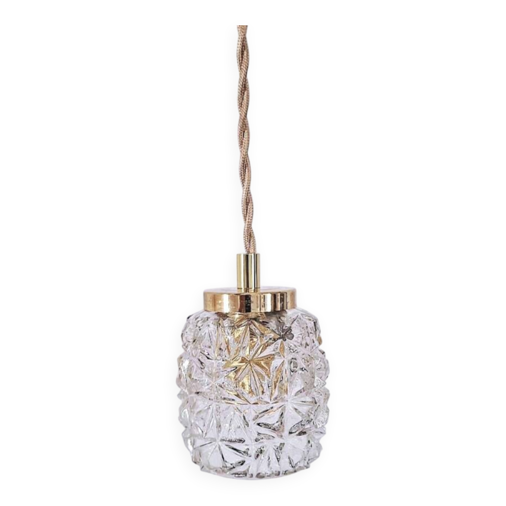 Vintage cut glass portable lamp