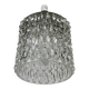 Pressed Crystal Glass Pendant Lamp with Tear Drop Pattern, Sweden, 1960s