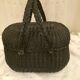 Old basket with wicker lid
