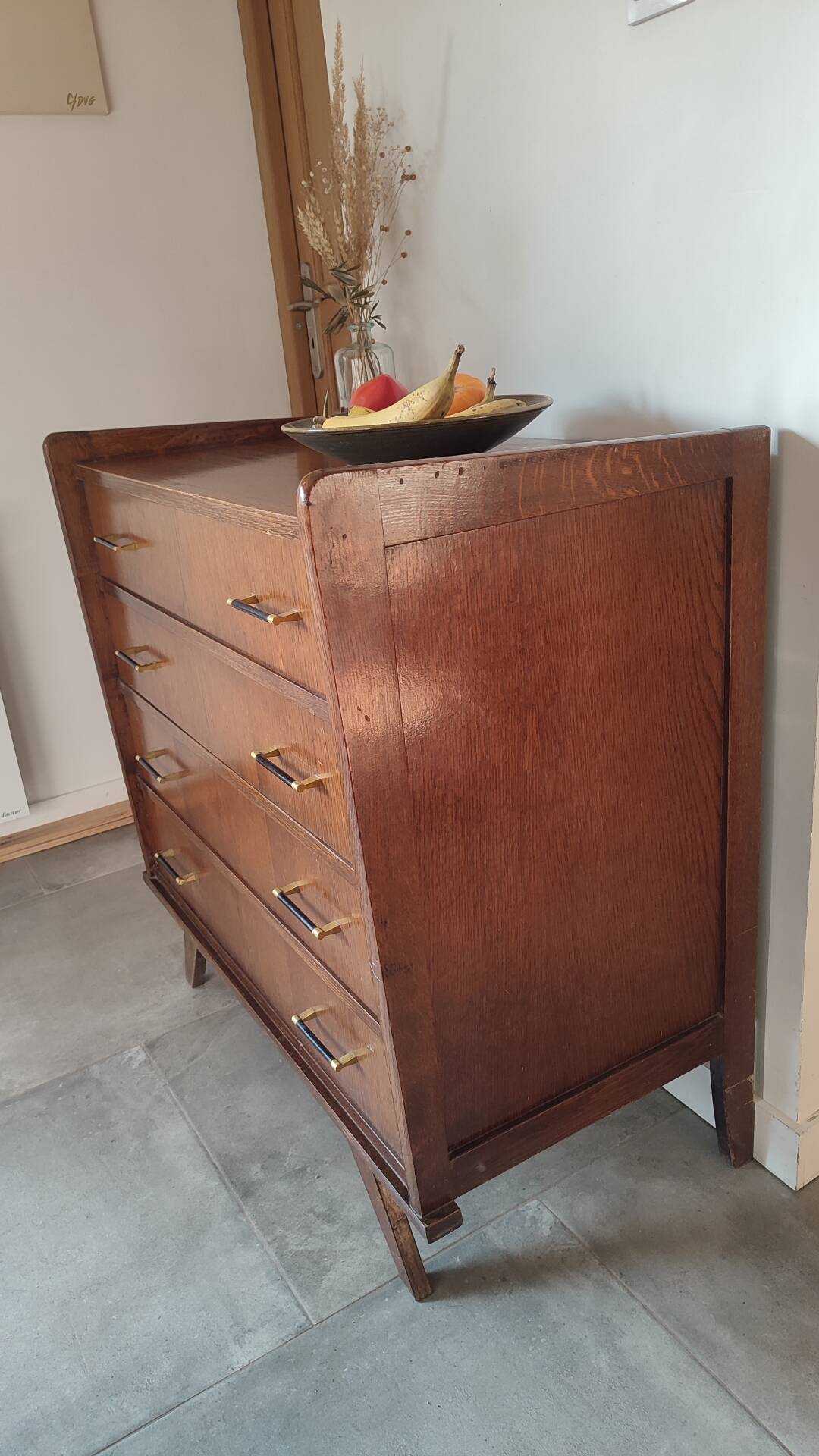 1960s compass leg chest of drawers