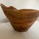 Saladier centre de table en bois d'olivier 1960 forme libre