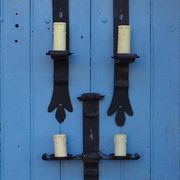 Forged Iron Castle Wall Lights: French Salvaged Sconces, Medieval Style