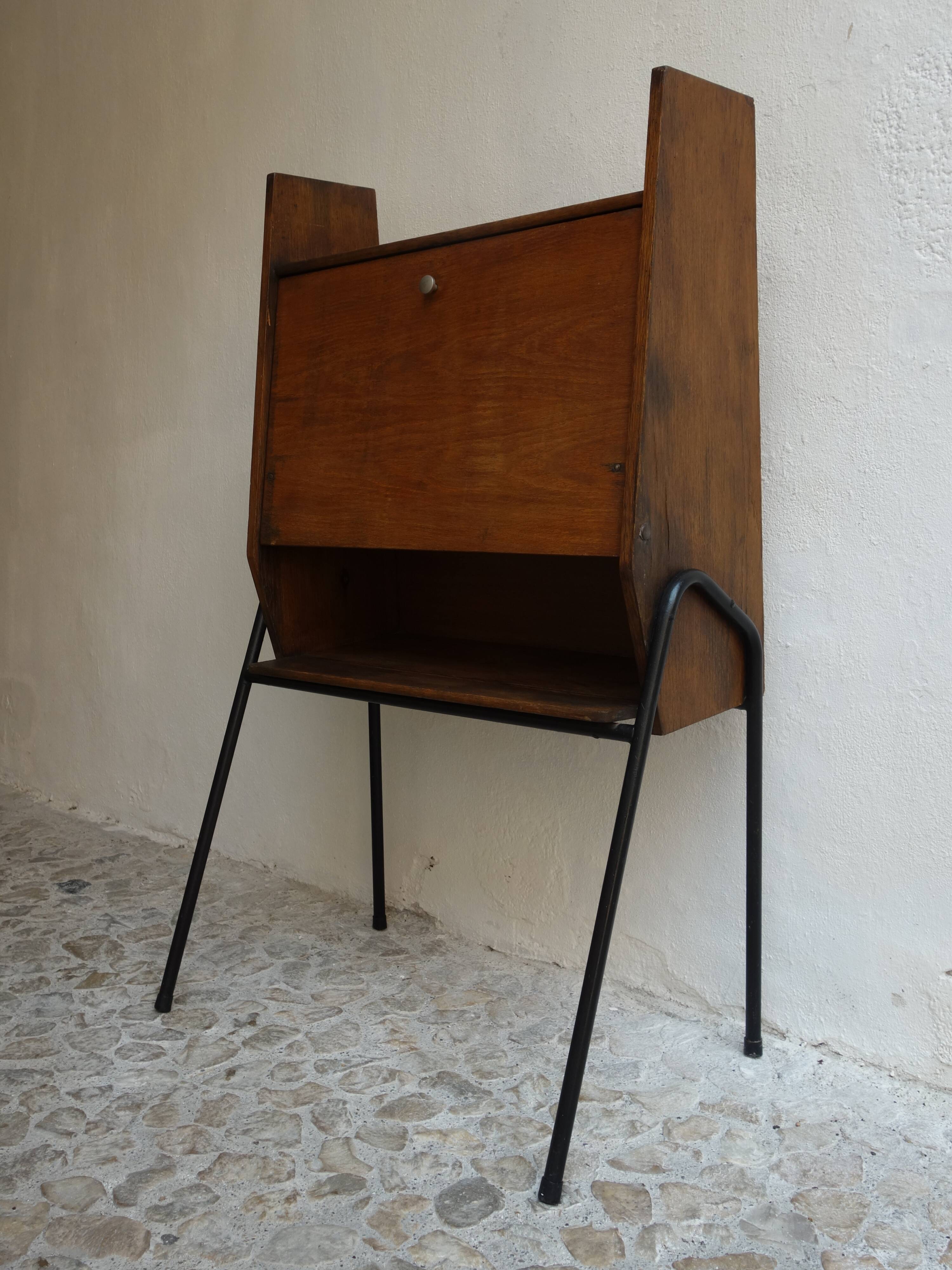Modernist wooden writing desk of the 50