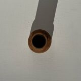 Circular teak monoxyle candlestick, pyramidal with a high central part H7 D5.