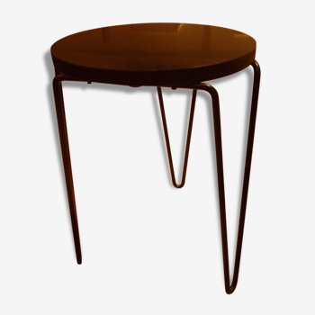 Tabouret "75" noir, Florence KNOLL, design 50s